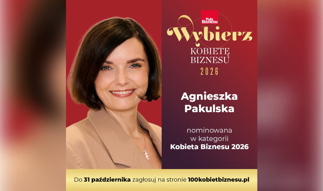 Agnieszka Pakulska nominowana w plebiscycie Kobieta Biznesu 2026